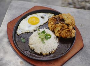 Riz et poulet croustillant